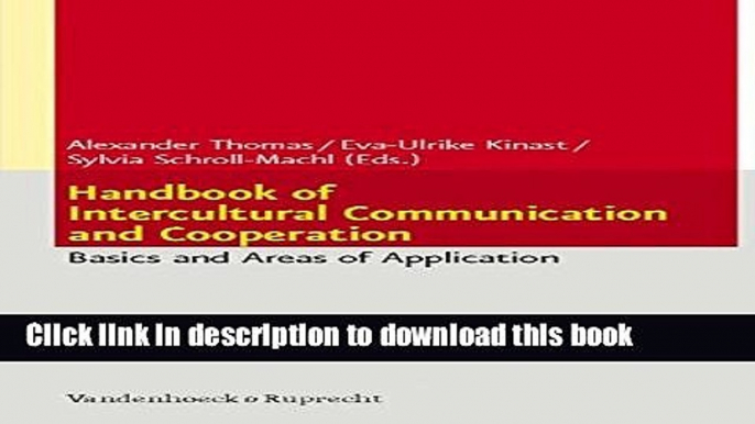 Collection Book Handbook of Intercultural Communication and Cooperation: Basics and Areas of