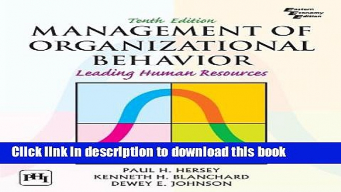 New Book Management of Organizational Behavior Leading Human Resources