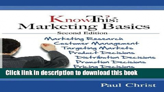 [New] EBook KnowThis: Marketing Basics, 2nd edition Free Books