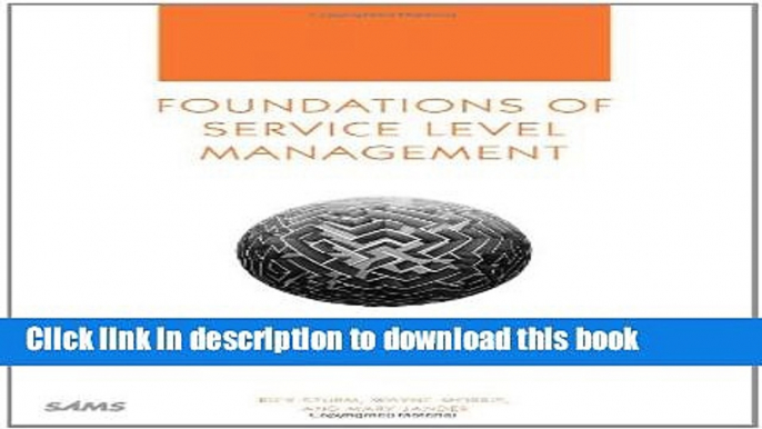 [New] EBook Foundations of Service Level Management Free Download