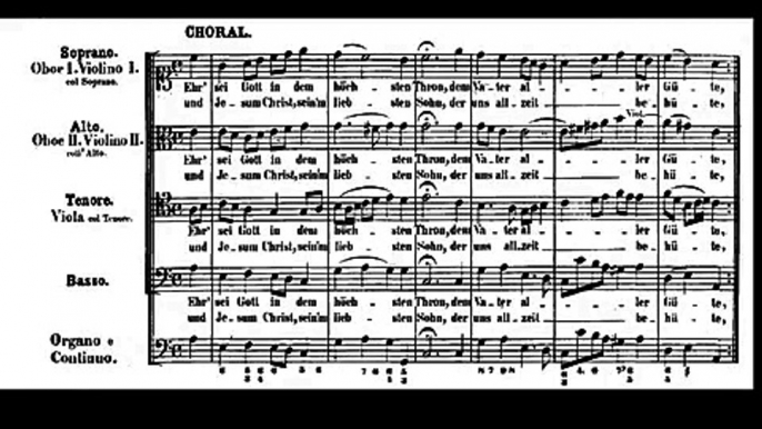 BWV 33-6 Ehr' sei Gott in dem höchsten Thron/Glory be to God on the highest Throne/Allein zu dir, Herr Jesu Christ/Alone on thee, Lord Jesus Christ, w score
