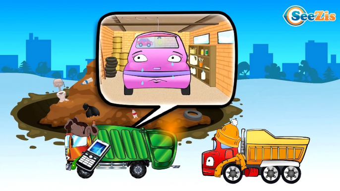 ✔ Car Cartoons for children / Garbage Truck and Truck — winter cleaning of streets / Series 17 ✔