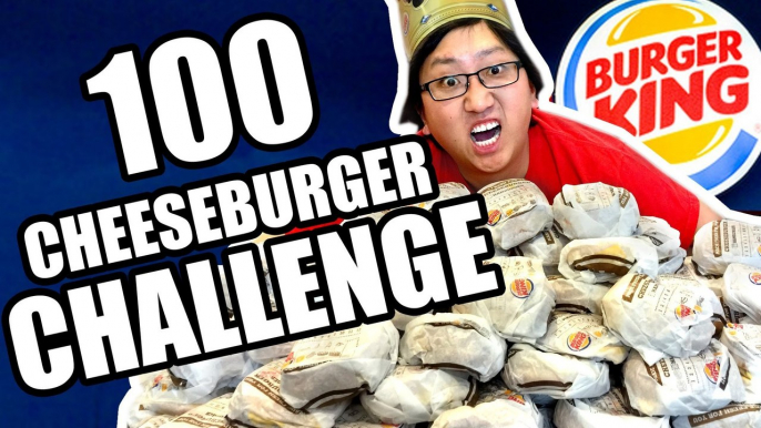 DRUNK Burger King 100 Cheeseburger Challenge  |  HellthyJunkFood