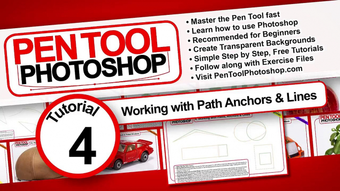 PEN TOOL Photoshop Tutorials 04: Learn Photoshop, Creating, Selecting & Activating Paths