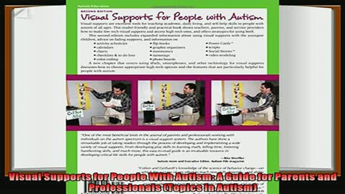 favorite   Visual Supports for People With Autism A Guide for Parents and Professionals Topics in