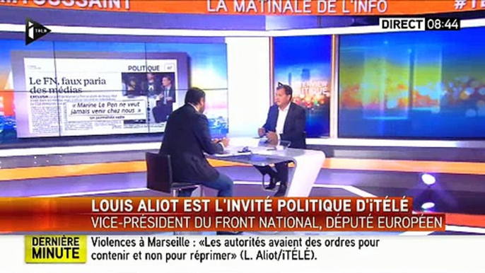 Temps de parole du FN: Bruce Toussaint règle ses comptes avec Louis Aliot en direct sur iTélé