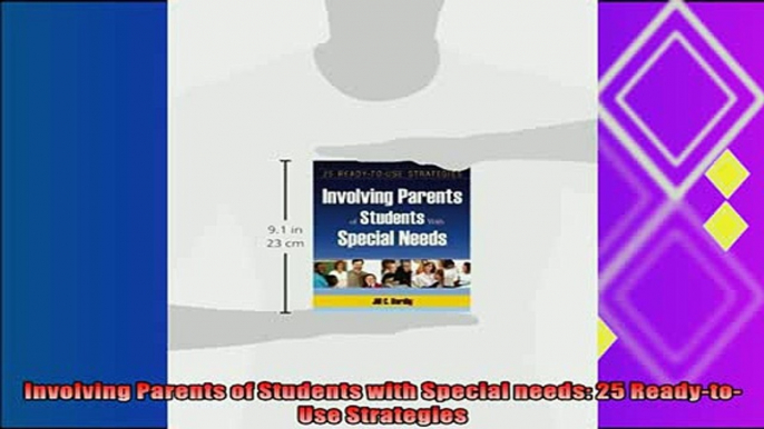 read now  Involving Parents of Students with Special needs 25 ReadytoUse Strategies