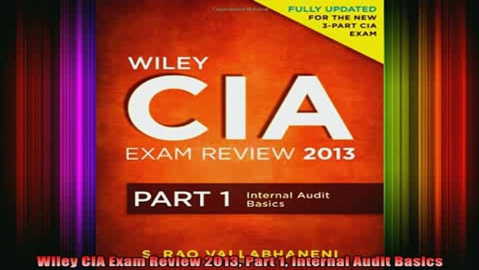 Free Full PDF Downlaod  Wiley CIA Exam Review 2013 Part 1 Internal Audit Basics Full Free