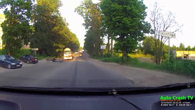 MOTO CRASH COMPILATION JUNE 2016 / Подборка мото-вело ДТП №8 18+