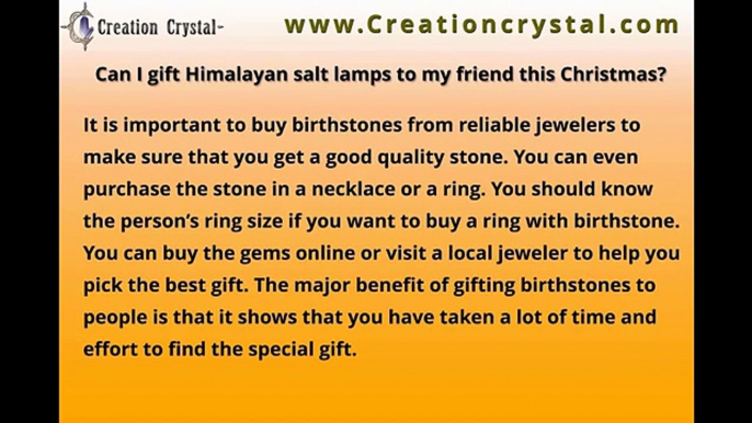 Can I gift Himalayan salt lamps to my friend this Christmas