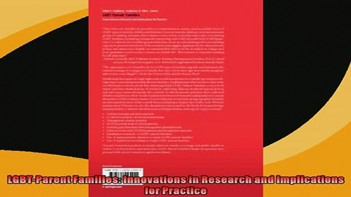 Free PDF Downlaod  LGBTParent Families Innovations in Research and Implications for Practice  DOWNLOAD ONLINE