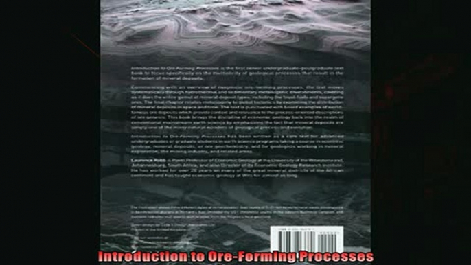 Enjoyed read  Introduction to OreForming Processes