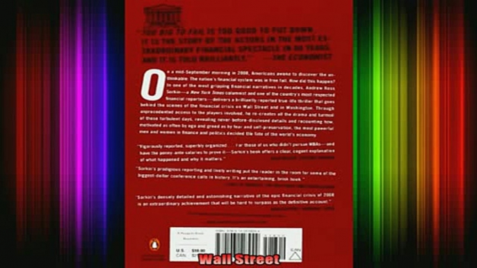 DOWNLOAD FREE Ebooks  Too Big to Fail The Inside Story of How Wall Street and Washington Fought to Save the Full Ebook Online Free