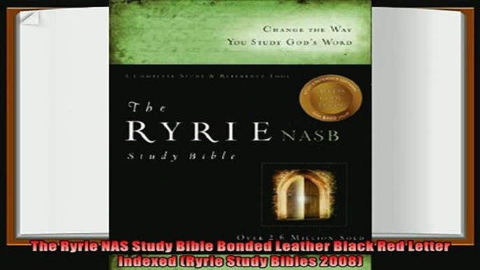 complete  The Ryrie NAS Study Bible Bonded Leather Black Red Letter Indexed Ryrie Study Bibles