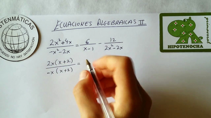 Estenmáticas. 4º ESO. Ejercicio 23 ciencias. Ecuaciones algebraicas bis.