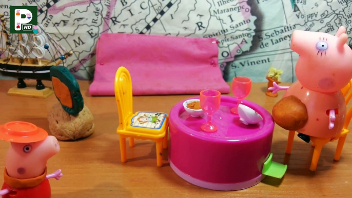 Having a baby mummy pig is pregnant Peppa pig poops in toilet English playset new compilation