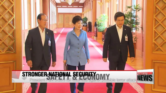 President Park calls for stronger countermeasures on terrorism, economic challenges