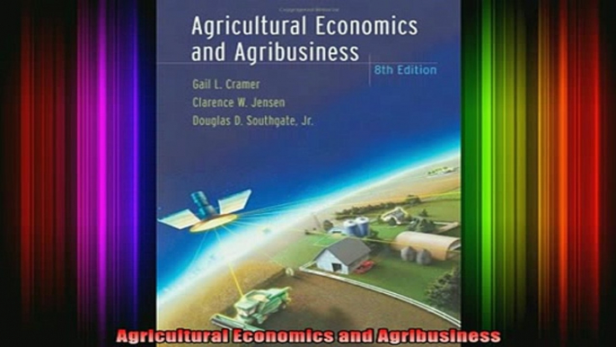 READ book  Agricultural Economics and Agribusiness Full Free