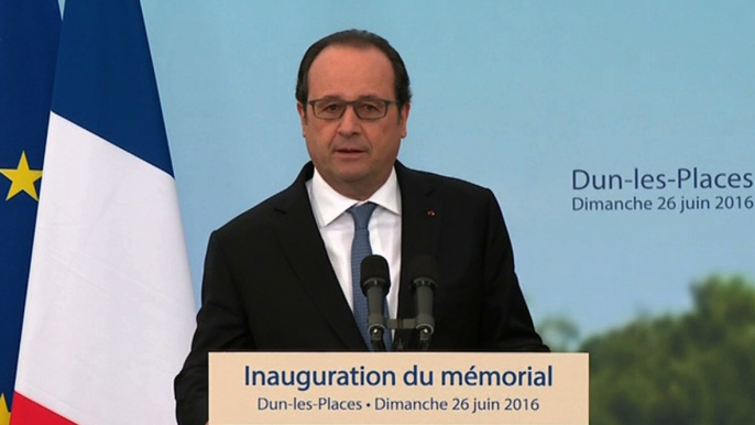 Discours lors de l'inauguration du Mémorial de Dun-les-Places