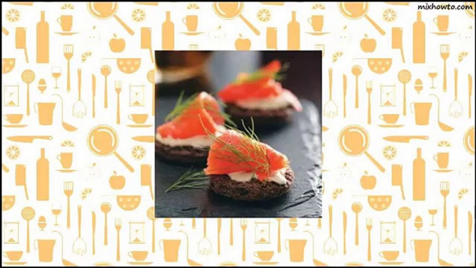 Recipe Smoked Salmon-Dijon Creme Fraiche Canapes Recipe