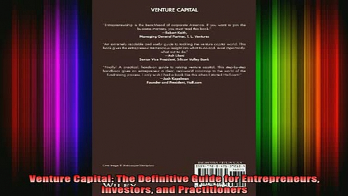 READ book  Venture Capital The Definitive Guide for Entrepreneurs Investors and Practitioners Full EBook