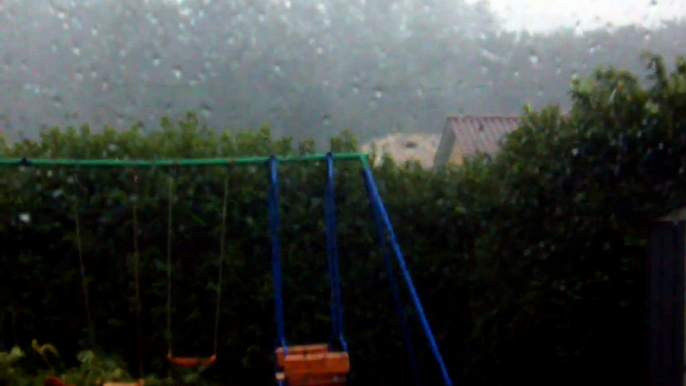 gros orage et mini tornade