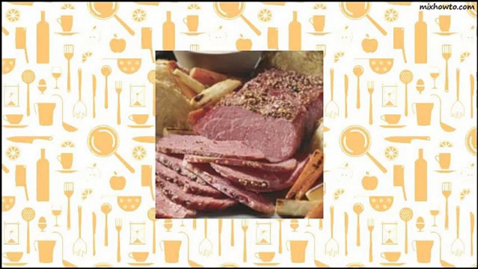 Recipe Corned Beef Brisket with Roasted Vegetables and Lemon-Mustard Sauce