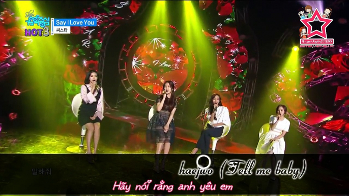 [Vietsub + Kara][MSVN] SISTAR - Say I Love You (live)