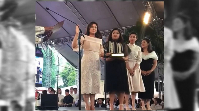 WATCH: Vice president Leni Robredo as she takes her oath as the 14th vice president of the Philippines.