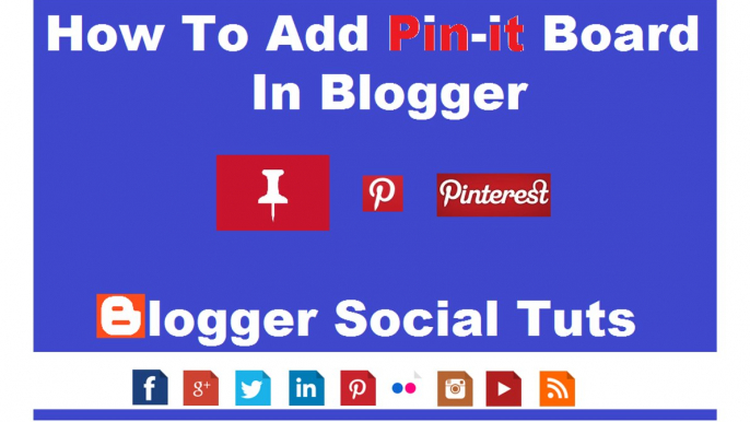 How To Add Pinterest Board To Blogger - Hindi Urdu