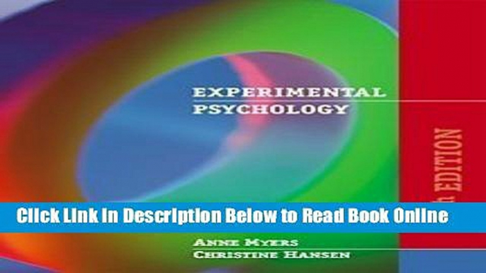 Download Experimental Psychology (with InfoTrac)  Ebook Online