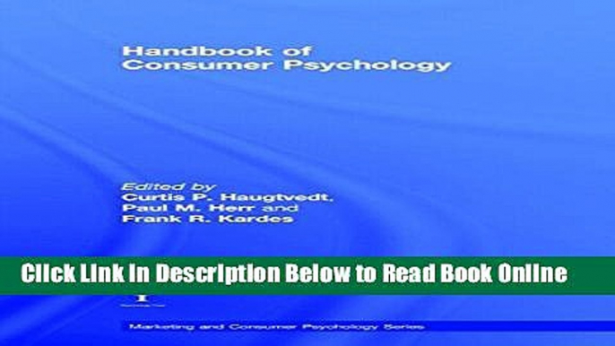 Download Handbook of Consumer Psychology (Marketing and Consumer Psychology)  PDF Free