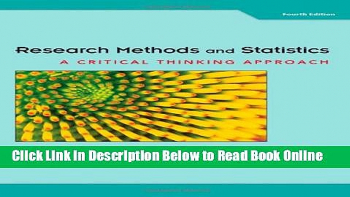 Read Research Methods and Statistics: A Critical Thinking Approach  Ebook Online