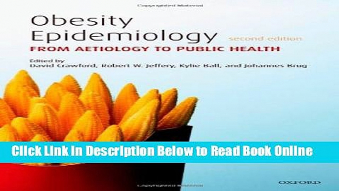 Read Obesity Epidemiology: From Aetiology to Public Health  Ebook Free