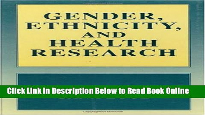 Read Gender, Ethnicity, and Health Research  Ebook Free