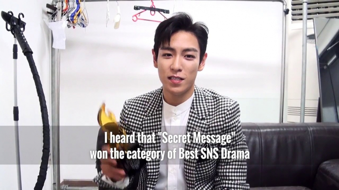 BEST SNS DRAMA – Secret Message! T.O.P from BIGBANG Accepts The Award!