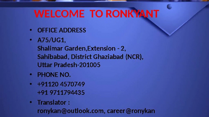 Translation Agency in Delhi | Low Cost Language translator in Gurgaon - Ronykan.com