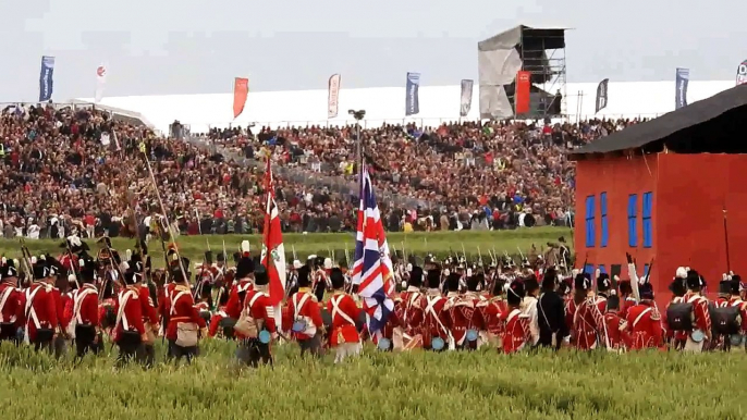 Battle of Waterloo reenactment, 19 June 2015: Deployment of units