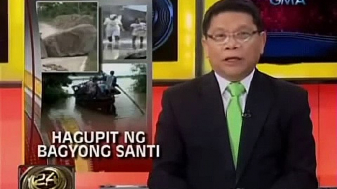 24 Oras  Matinding baha, naranasan sa Aurora kung saan nag landfall ang Bagyong Santi