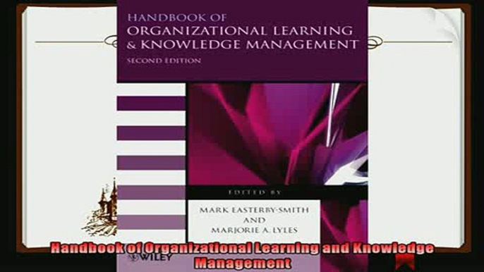 different   Handbook of Organizational Learning and Knowledge Management