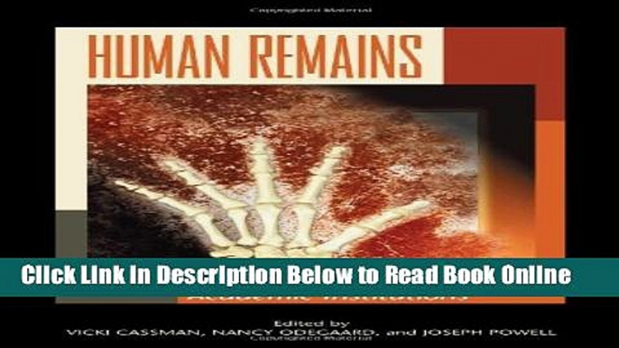 Read Human Remains: Guide for Museums and Academic Institutions  PDF Free