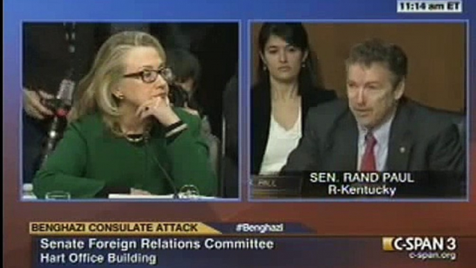 Rand Paul Grills Hillary Clinton Over Benghazi Consulate Attacks  January 23, 2013