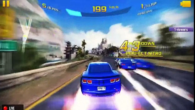 Asphalt 8 - S9 Camaro ghost 1212 max - 1:19:800 - Great Wall Reverse - no pro no boosts