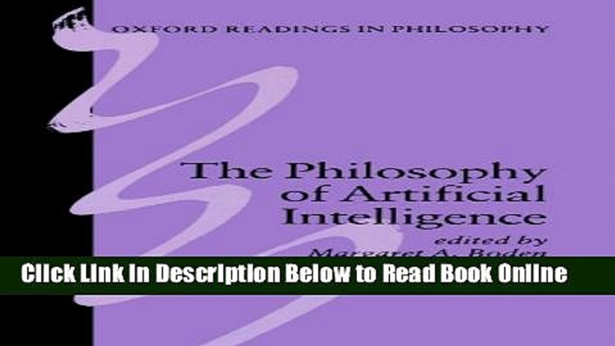 Download The Philosophy of Artificial Intelligence (Oxford Readings in Philosophy)  Ebook Online