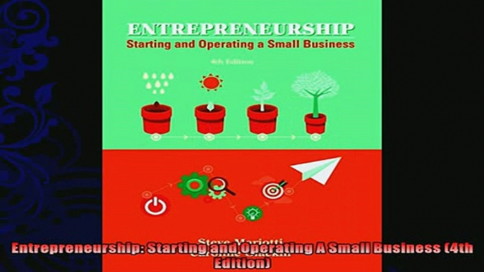 different   Entrepreneurship Starting and Operating A Small Business 4th Edition