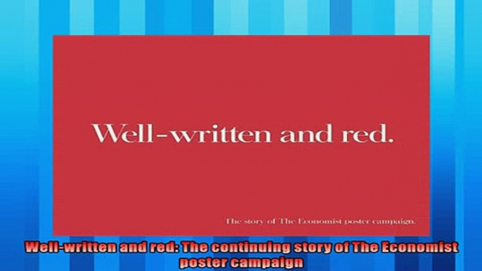 Popular book  Wellwritten and red The continuing story of The Economist poster campaign