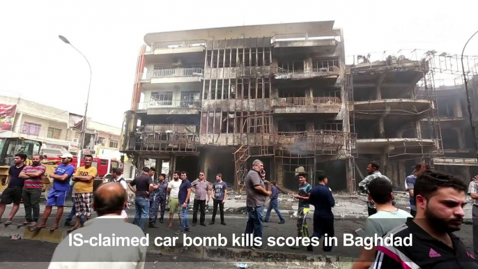 Suicide car bomb kills scores in Baghdad