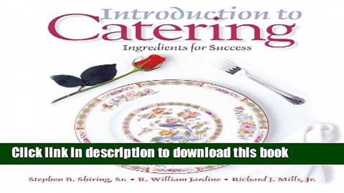 Download Introduction to Catering E-Book Download