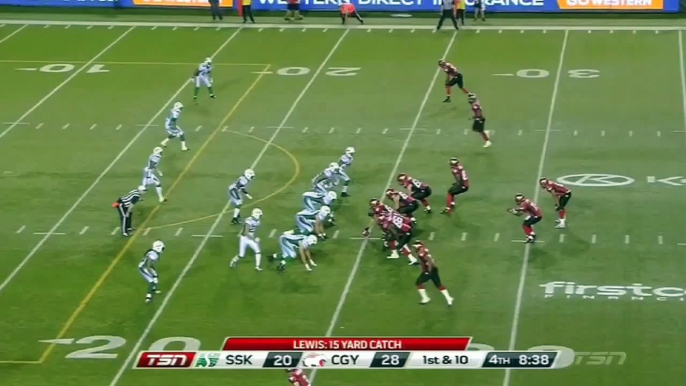 Kevin Glenn 25 yard touchdown pass vs. Saskatchewan - August 25, 2013