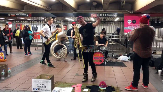 "My Girl" - Lucky Chops cover @ NYC Subway December 2, 2015